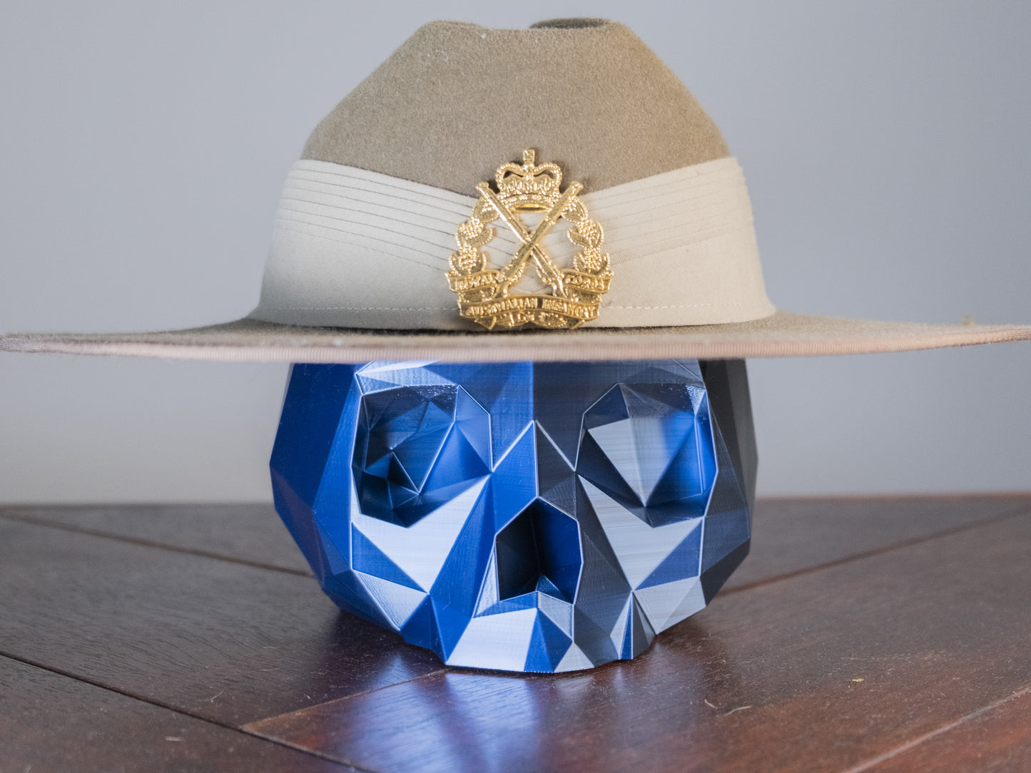 Low Poly Skull Hat/Helmet/Beret Stand/Display
