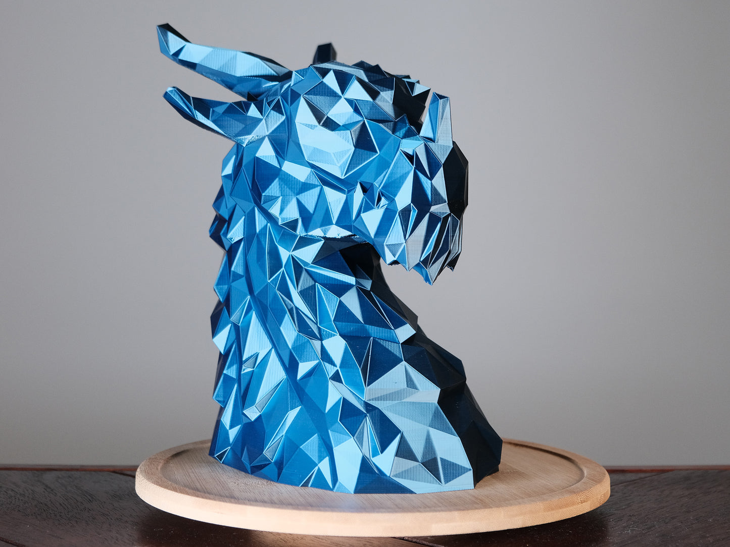 Dragon Headphone Stand, Low Poly, Dragon Bust, Headphone Holder