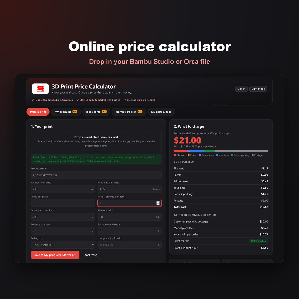 starter kit calculator hd